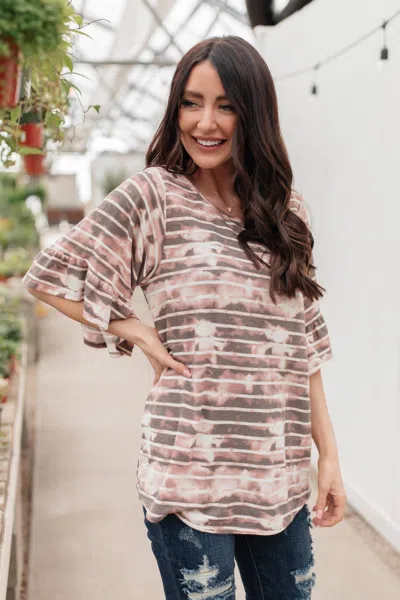 Now N Forever Maddy Top In Light Rose In Multi