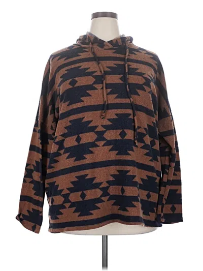 Pre-owned Now N Forever Poncho In Brown