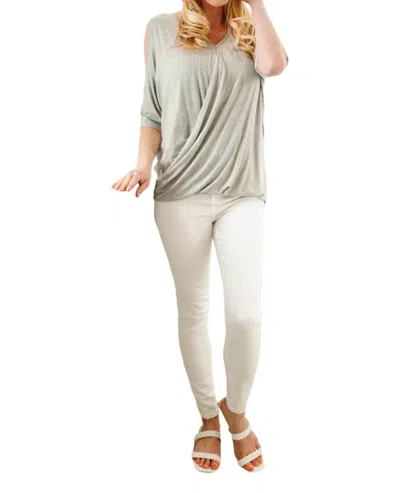 Now N Forever Split The Check Top In Heather Gray In Grey