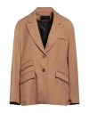No.w No. W Woman Blazer Camel Size L Polyester, Viscose, Elastane In Beige