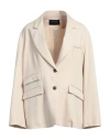 No.w No. W Woman Blazer Cream Size M Polyester, Viscose, Elastane In White