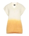 NO.W NO. W WOMAN SWEATER CREAM SIZE M MOHAIR WOOL, ACRYLIC, POLYAMIDE, WOOL, ELASTANE