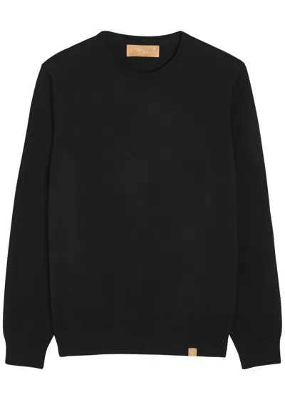 Now You Live Croft Cotton Jumper In Black