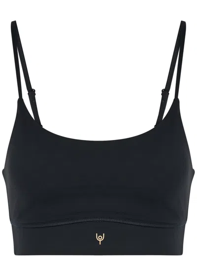 Now You Live Leamington Stretch-jersey Bra Top In Black