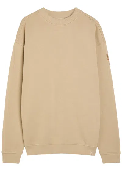 Now You Live Pleatling Logo-embroidered Cotton Sweatshirt In Nude