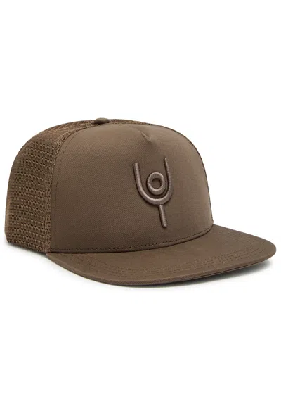 Now You Live Trucker Logo-embroidered Twill Cap In Brown