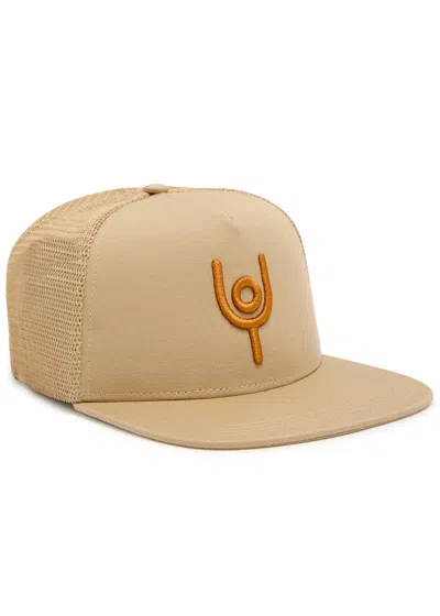 Now You Live Trucker Logo-embroidered Twill Cap In Brown