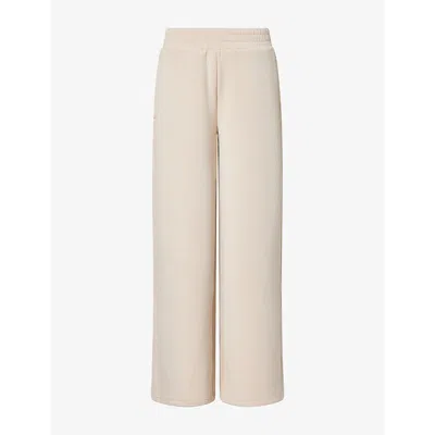 Now You Live Womens  Foxton Wide-leg Stretch-modal-blend Jogging Bottoms In Barley