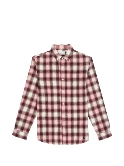 Nowadays Check-pattern Brushed Shirt In Pink