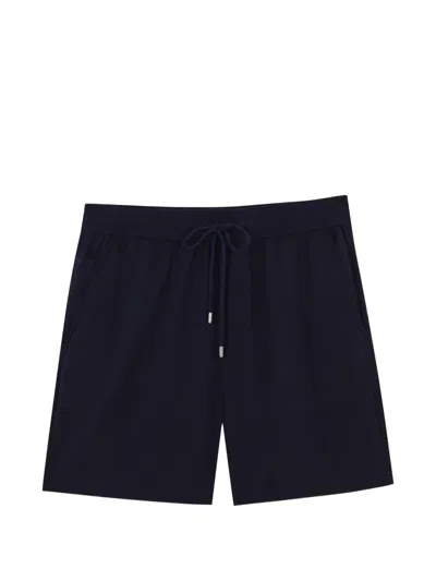 Nowadays Drawstring Cotton Shorts In Blue