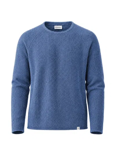 Nowadays Nos Honeycomb-knit Raglan-sleeve Sweater In Blue