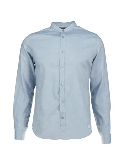 Nowadays Nos036 Oxford Melange Shirt In Blue