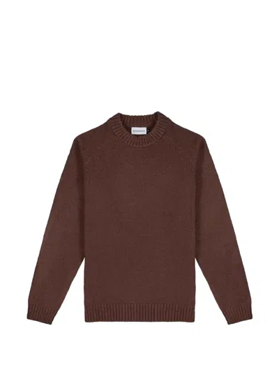 Nowadays Raglan-sleeve Crew-neck Sweater In Braun