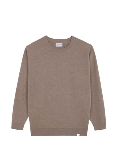 Nowadays Raglan-sleeve Mouline Sweater In Brown