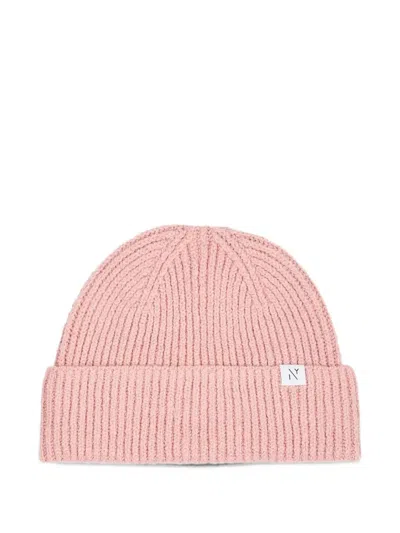 Nowadays Ribbed-knit Beanie Hat In Pink