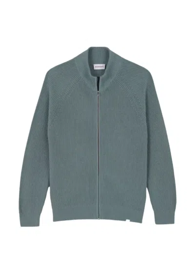 Nowadays Ribbed-knit Cardigan In Green