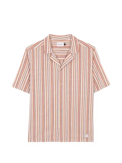 Nowadays Striped Short-sleeve Shirt In Pink
