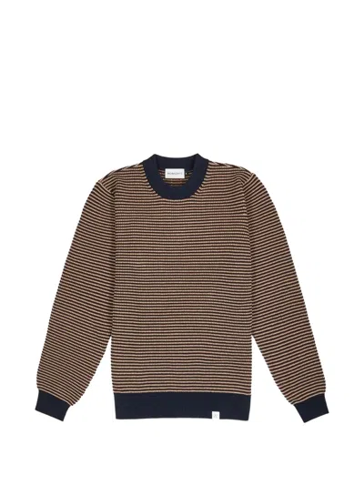 Nowadays Striped Textured-knit Sweater In Neutrals