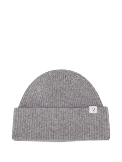 Nowadays The Cosy Ribbed-knit Beanie Hat In Grey