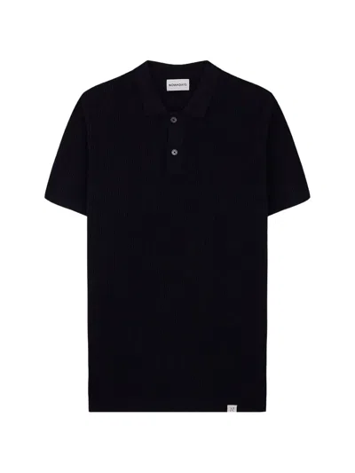 Nowadays Waffle-knit Polo Shirt In Blue