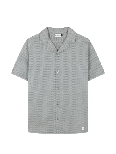 Nowadays Waffle-knit Short-sleeve Shirt In Gray