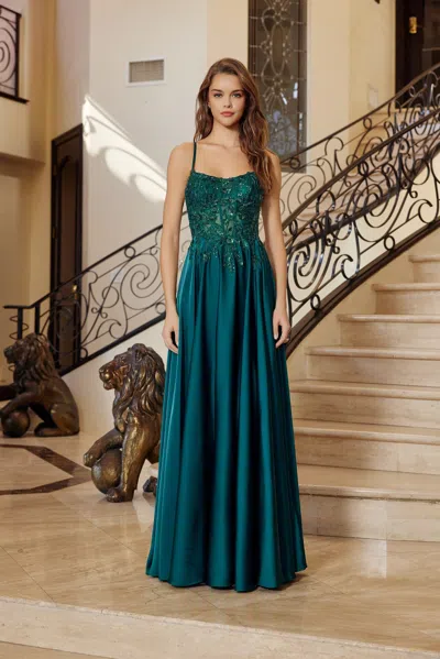 Nox Anabel A1725 Long Formal A Line Prom Evening Dress In Multi