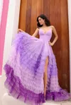 Nox Anabel C1420 Long Prom Ombre Dress In Purple