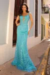 Nox Anabel E1274 Sequins Formal Long Prom Gown In Blue