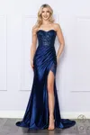 Nox Anabel E1284 Sequins Long Prom Gown In Blue