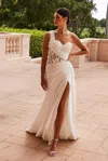 Nox Anabel E1526w Bridal Gown Long Fitted Wedding Dress In White