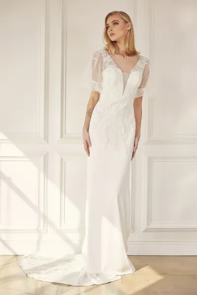 Nox Anabel Formal Long Wedding Gown In White