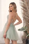 Nox Anabel G785 Short Homecoming Cocktail Dress In Green