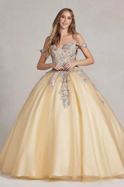 Nox Anabel Ju809 Long Off Shoulder Quinceanera Dress In Multi