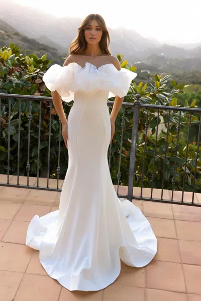 Nox Anabel Jw984 Mermaid Long Wedding Dress In White