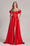 Nox Anabel K1122 Prom Off Shoulder Long Formal Gown In Red