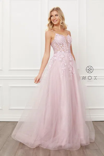 Nox Anabel Long Prom Dress Evening Gown In Pink