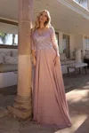 Nox Anabel Mf100 Plus Size Long Formal Mother Of The Bride Dress In Purple