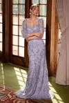 Nox Anabel Mt112 Long Formal Applique Mother Of The Bride Dress In Pink