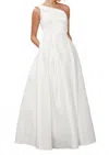 Nox Anabel One-shoulder Long Prom Gown In White