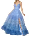 Nox Anabel Prom Dress In Periwinkle Ombre In Multi