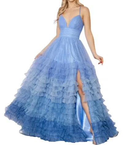 Nox Anabel Prom Dress In Periwinkle Ombre In Multi