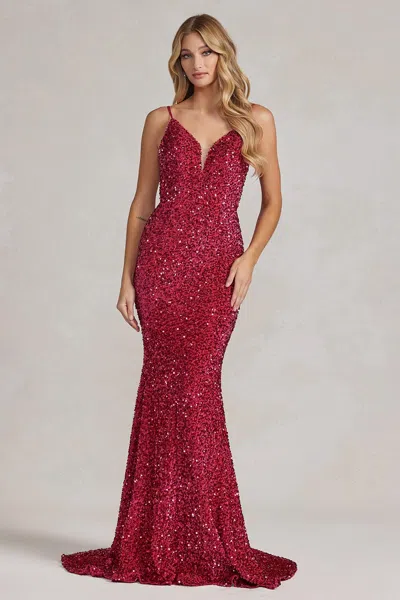 Nox Anabel R1071 Prom Long Formal Fitted Dress In Pink