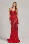 Nox Anabel R1072 Long Formal Prom Gown In Red