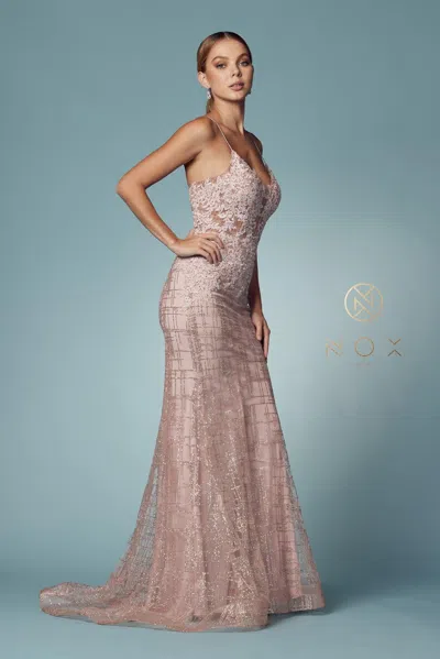 Nox Anabel Sexy Formal Long Prom Dress In Neutral