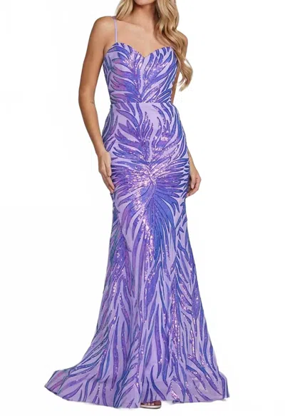Nox Anabel Sweetheart Trumpet Evening Gown In Lilac In Purple