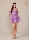 Nox Anabel Y860 Homecoming A Line Short Glitter Cocktail Dress In Purple