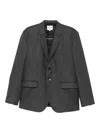 Noyoco Two-button Notched Jacket In Gray
