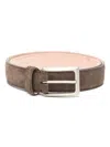 N•peal Buckled Suede Belt In Brown