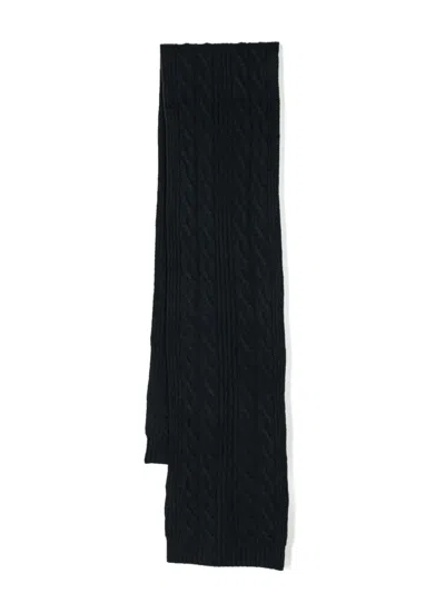 N•peal Cable-knit Cashmere Scarf In Blue