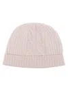 N•peal Cable-knit Organic Cashmere Beanie In Pink